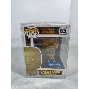 Funko Pop Star Wars Chewbacca 63 Gold Walmart Exclusive Bobble-Head Figure